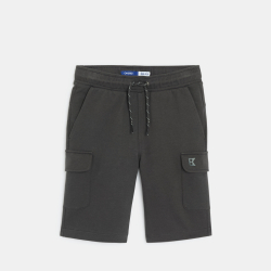 شورت برمودا بنمط كارغو من الميلتون باللون الرمادي للأولاد